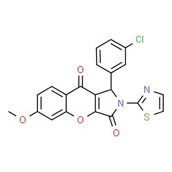 1-(3-Chlorophenyl)-6-methoxy-2-(1,3-thiazol-2-yl)-1,2-dihydrochromeno[2,3-c]pyrrole-3,9-dione picture