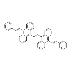 9,9'-(1,2-Ethanediyl)bis{10-[(E)-2-phenylvinyl]anthracene}结构式