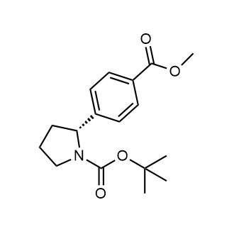 Tert-butyl(2r)-2-(4-methoxycarbonylphenyl)pyrrolidine-1-carboxylate Structure