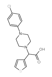 [4-(4-氯苯基)哌嗪-1-基]噻吩-3-乙酸结构式