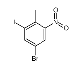 5-Bromo-1-iodo-2-methyl-3-nitrobenzene结构式
