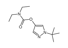 (1-tert-butylpyrazol-4-yl) N,N-diethylcarbamate结构式