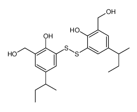 4-butan-2-yl-2-[[5-butan-2-yl-2-hydroxy-3-(hydroxymethyl)phenyl]disulfanyl]-6-(hydroxymethyl)phenol结构式