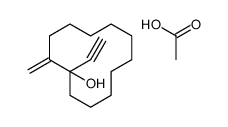 acetic acid,1-ethynyl-2-methylidenecyclododecan-1-ol结构式