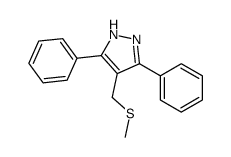 4-(methylsulfanylmethyl)-3,5-diphenyl-1H-pyrazole结构式