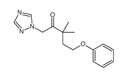 3,3-dimethyl-5-phenoxy-1-(1,2,4-triazol-1-yl)pentan-2-one结构式