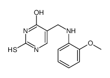 5-[(2-methoxyanilino)methyl]-2-sulfanylidene-1H-pyrimidin-4-one结构式