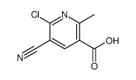 6-chloro-5-cyano-2-methylpyridine-3-carboxylic acid Structure