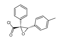 (2R,3S)-2-phenyl-3-(p-tolyl)oxirane-2-carbonyl chloride Structure