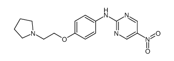 5-NITRO-N-(4-(2-(PYRROLIDIN-1-YL)ETHOXY)PHENYL)PYRIMIDIN-2-AMINE structure