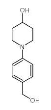 1-(4-HYDROXYMETHYLPHENYL)PIPERIDIN-4-OL Structure