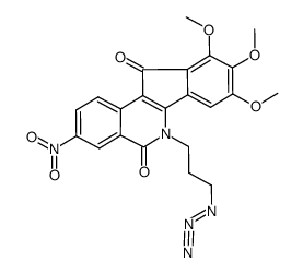 6-(3-azido-propyl)-8,9,10-trimethoxy-3-nitro-6H-indeno[1,2-c]isoquinoline-5,11-dione结构式