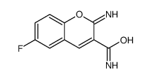 6-fluoro-2-iminochromene-3-carboxamide Structure