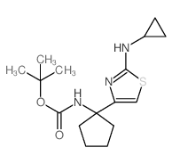 tert-butyl (1-(2-(cyclopropylamino)thiazol-4-yl)cyclopentyl)carbamate Structure