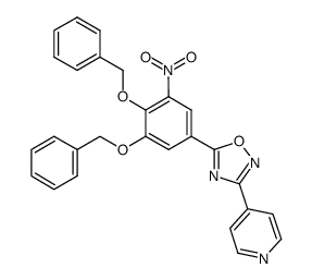 4-[5-(3,4-bis-benzyloxy-5-nitro- phenyl)-[1,2,4]oxadiazol-3-yl]-pyridine结构式