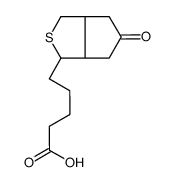 5-(5-oxo-1,3,3a,4,6,6a-hexahydrocyclopenta[c]thiophen-3-yl)pentanoic acid结构式