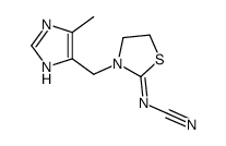 [3-[(5-methyl-1H-imidazol-4-yl)methyl]-1,3-thiazolidin-2-ylidene]cyanamide Structure