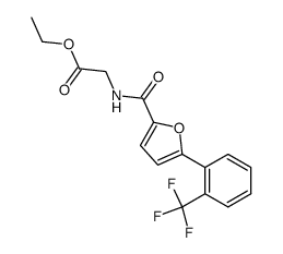 ethyl (5-(2-(trifluoromethyl)phenyl)furan-2-carbonyl)glycinate Structure