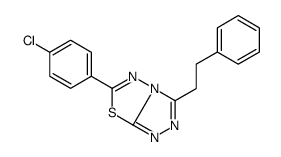 6-(4-chlorophenyl)-3-(2-phenylethyl)-[1,2,4]triazolo[3,4-b][1,3,4]thiadiazole结构式