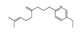 5-ethyl-2-(8-methyl-4-methylenenon-7-enyl)pyridine structure