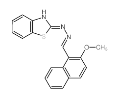 N-[(2-methoxynaphthalen-1-yl)methylideneamino]benzothiazol-2-amine结构式