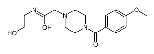 N-(2-hydroxyethyl)-2-[4-(4-methoxybenzoyl)piperazin-1-yl]acetamide结构式