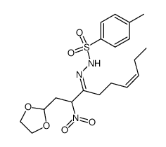 (Z)-1-(1,3-dioxolan-2-yl)-2-nitronon-6-en-3-one p-toluenesulfonylhydrazone Structure