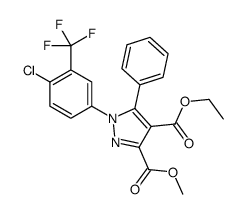 4-O-ethyl 3-O-methyl 1-[4-chloro-3-(trifluoromethyl)phenyl]-5-phenylpyrazole-3,4-dicarboxylate Structure