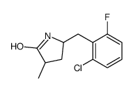 5-[(2-chloro-6-fluorophenyl)methyl]-3-methylpyrrolidin-2-one结构式