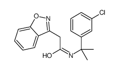 2-(1,2-benzoxazol-3-yl)-N-[2-(3-chlorophenyl)propan-2-yl]acetamide结构式