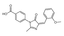 4-[(4E)-4-[(2-methoxyphenyl)methylidene]-2-methyl-5-oxoimidazol-1-yl]benzoic acid Structure