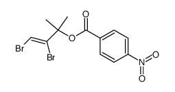 4-nitro-benzoic acid-((Z)-2,3-dibromo-1,1-dimethyl-allyl ester)结构式