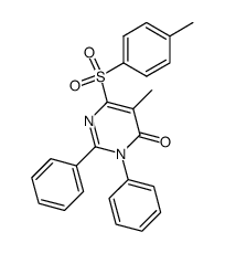 5-Methyl-2,3-diphenyl-6-tosyl-4(3H)-pyrimidinon结构式