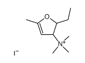(2-Ethyl-5-methyl-2,3-dihydro-furan-3-yl)-trimethyl-ammonium; iodide结构式