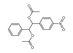 1-(4-nitrophenyl)-2-phenylethane-1,2-diyl diacetate结构式