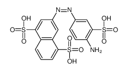 3-[(4-amino-3-sulfophenyl)diazenyl]naphthalene-1,5-disulfonic acid Structure