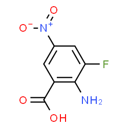 Benzoic acid, 2-amino-3-fluoro-5-nitro- (9CI) Structure