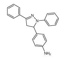 4-(2,5-diphenyl-3,4-dihydropyrazol-3-yl)aniline Structure