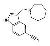 3-(azepan-1-ylmethyl)-1H-indole-5-carbonitrile结构式