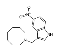 3-(azocan-1-ylmethyl)-5-nitro-1H-indole结构式