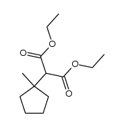 2-(1-methylcyclopentyl)malonic acid diethyl ester结构式