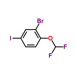 2-Bromo-1-(difluoromethoxy)-4-iodobenzene结构式