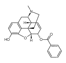 7,8-didehydro-4,5-epoxy-17-methyl-(5α,6α)-morphinan-3,6-diol 6-benzoate结构式