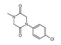 1-(4-chlorophenyl)-4-methylpiperazine-2,5-dione结构式