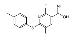 2,5-difluoro-6-(4-methylphenyl)sulfanylpyridine-3-carboxamide Structure
