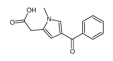 2-(4-benzoyl-1-methylpyrrol-2-yl)acetic acid结构式