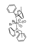 Mo(CO)3(PEtPh2)2Br2结构式