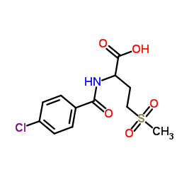 2-[(4-Chlorobenzoyl)amino]-4-(methylsulfonyl)butanoic acid结构式