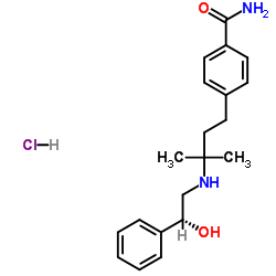 4-(3-{[(2R)-2-Hydroxy-2-phenylethyl]amino}-3-methylbutyl)benzamide hydrochloride (1:1)结构式