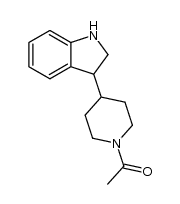 1-[4-(2,3-dihydro-1H-indol-3-yl)piperidino]ethanone结构式